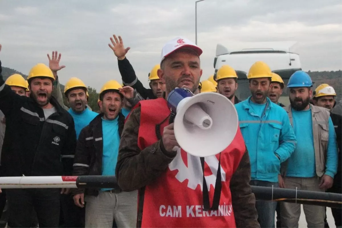 Bilecik'te Cam İşçileri Eylem Yaptı