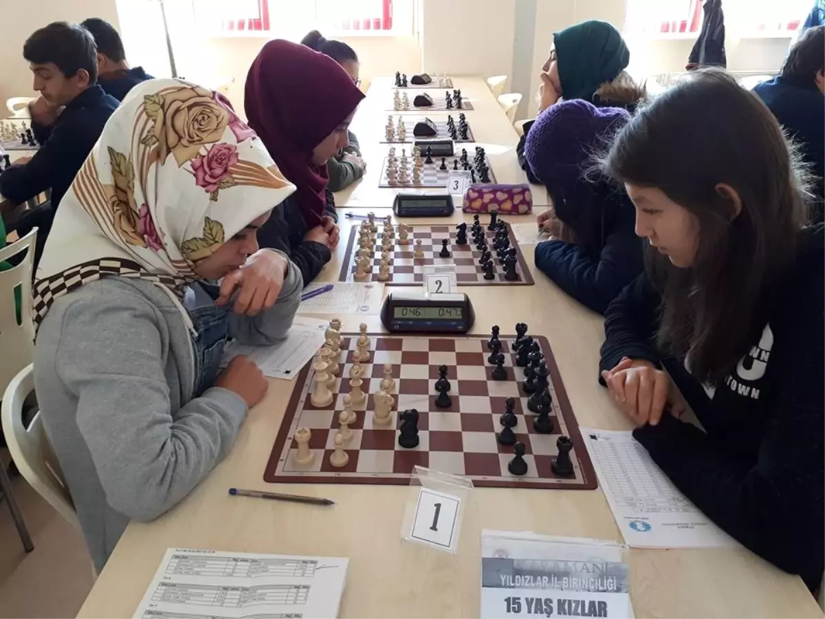Karaman'da Yıldızlar Satranç İl Birinciliği Müsabakaları Sona Erdi