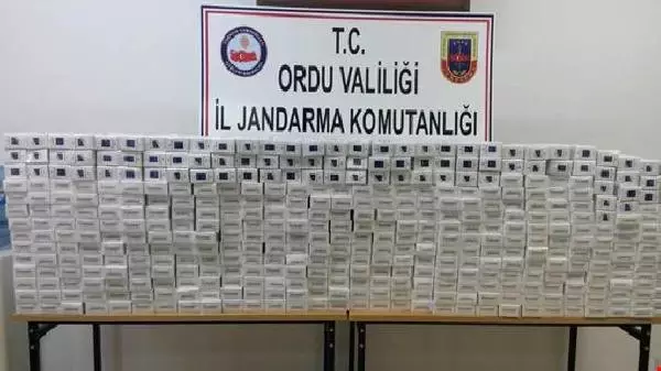 Ordu'da Kaçak Sigara ve Alkol Ele Geçirildi