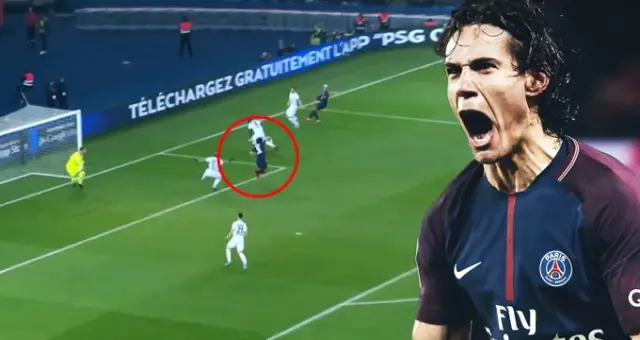 PSG'li Cavani'nin Caen'e Attığı Gol, Geceye Damga Vurdu