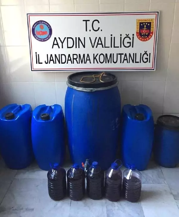 Aydın'da Kaçak Üretim 1150 Litre Şarap Ele Geçirildi