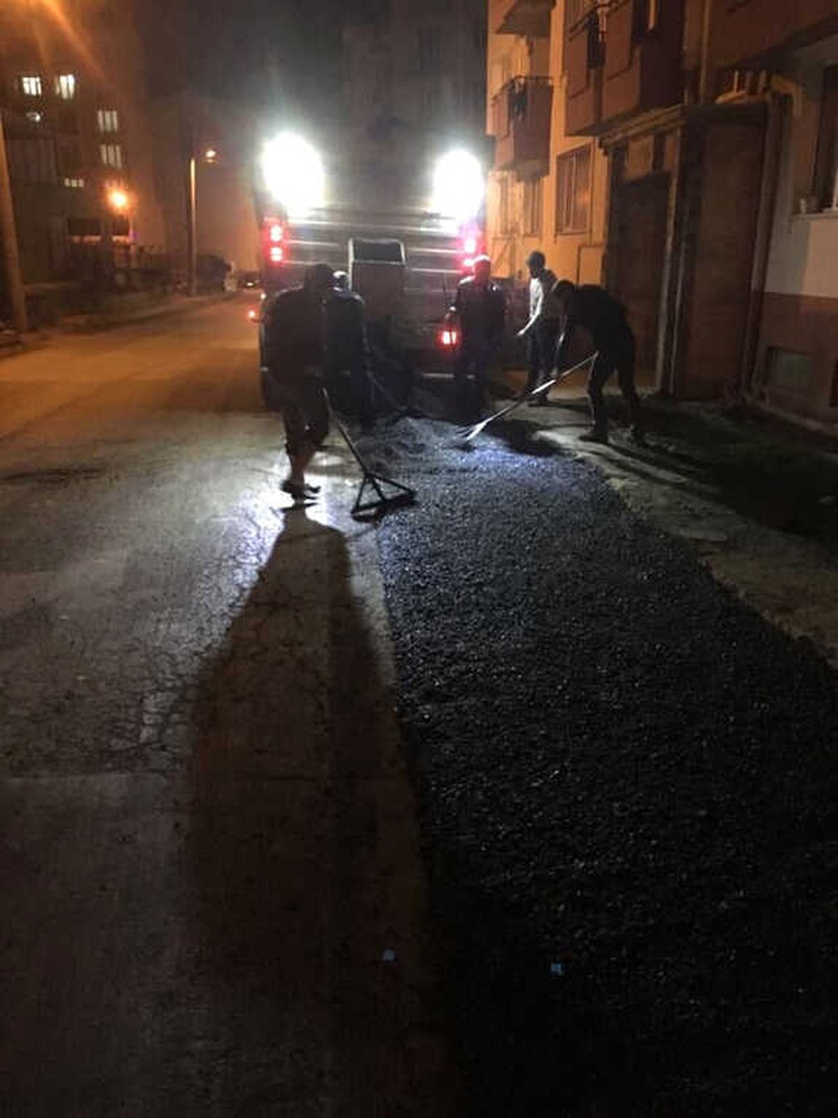 Teski Ekiplerinden Çorlu'da Gece Mesaisi