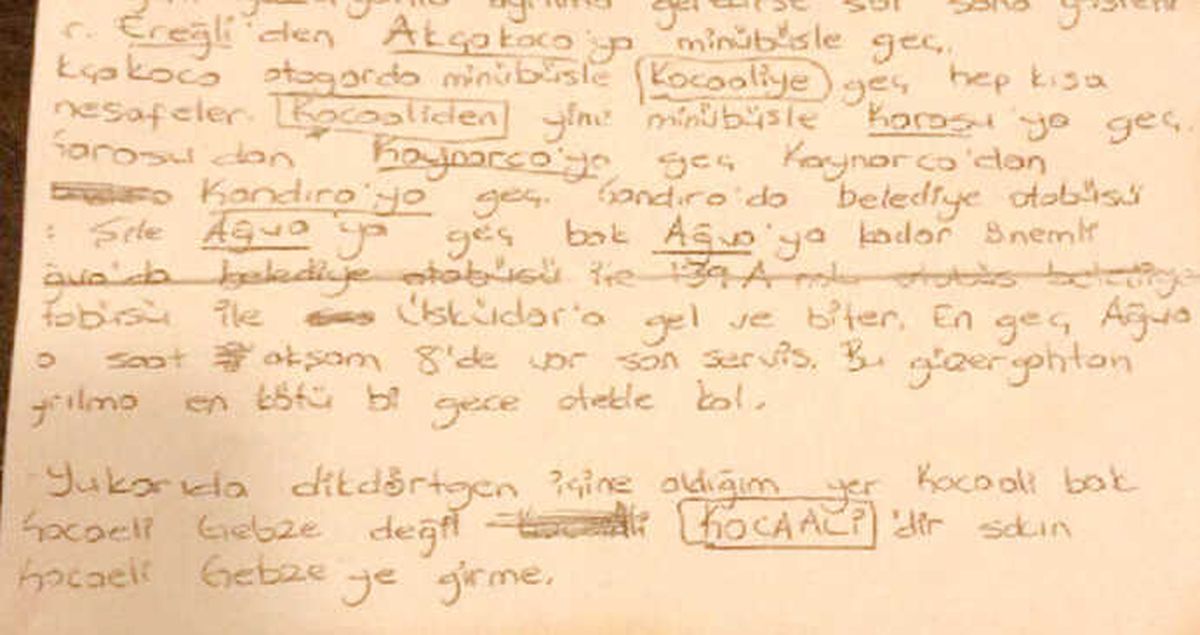 Kocaali ve Kocaeli'yi Ayıramayan Uyuşturucu Kuryesinden Çıkan Güzergah Notu, Krize Soktu