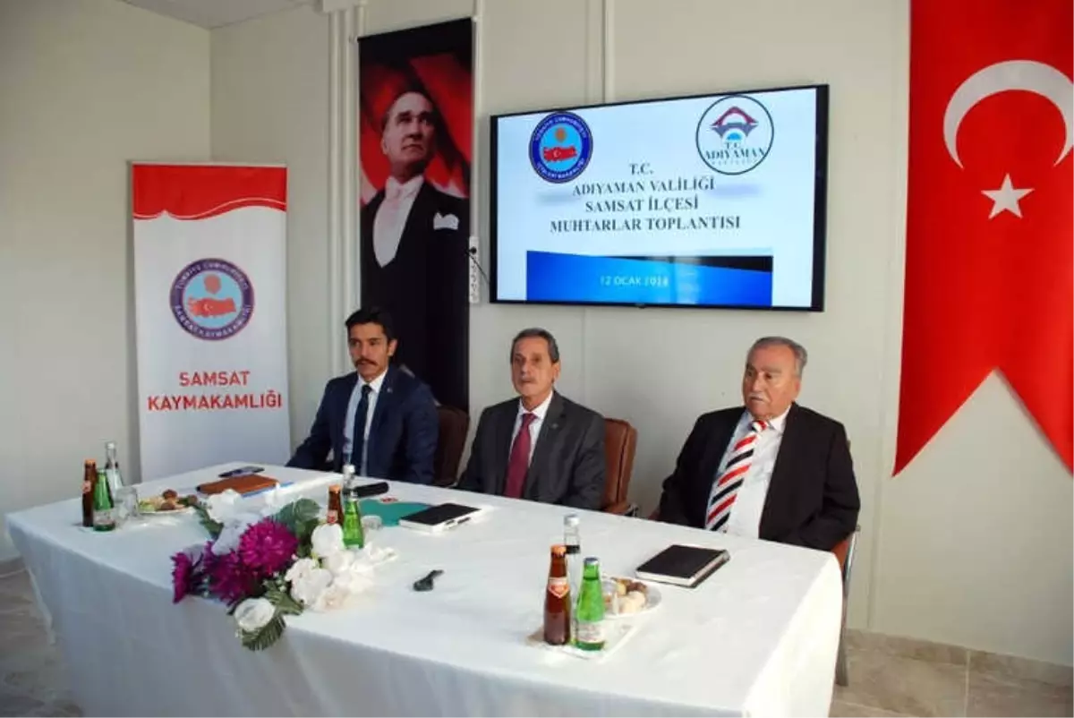 Vali Samsat'ta Ki Muhtarların Taleplerini Dinledi