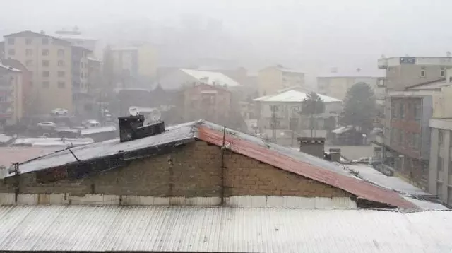Hakkari'de Kar Yağışı ve Sis