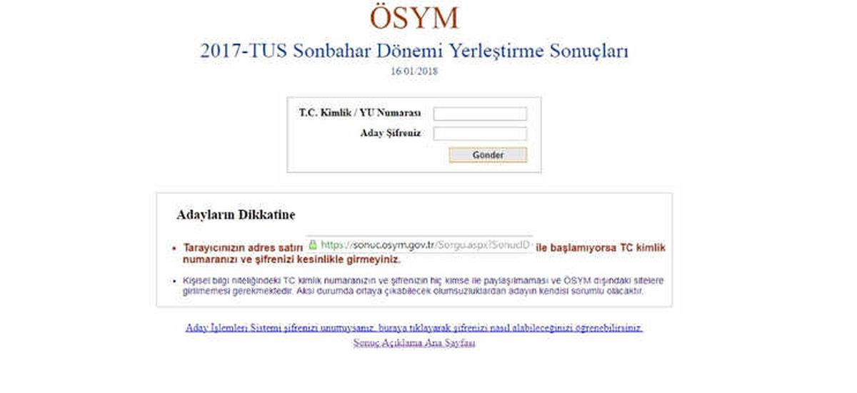 TUS Sonbahar Dönemi Yerleştirme Sonuçları Açıklandı