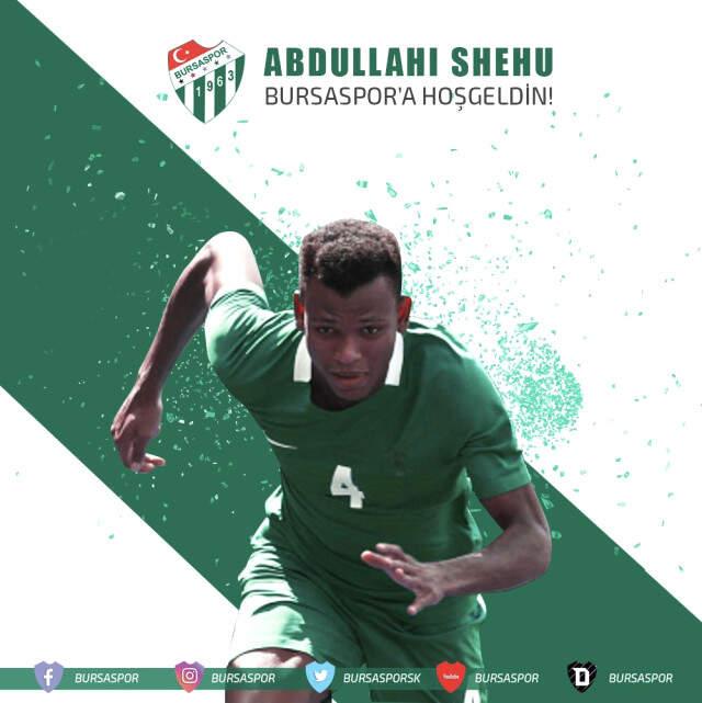 Bursaspor, Nijeryalı Abdullahi Shehu'yu Transfer Etti