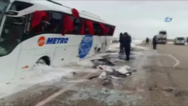 kayseri malatya karayolunda 3 otobus kazasi 3 yarali