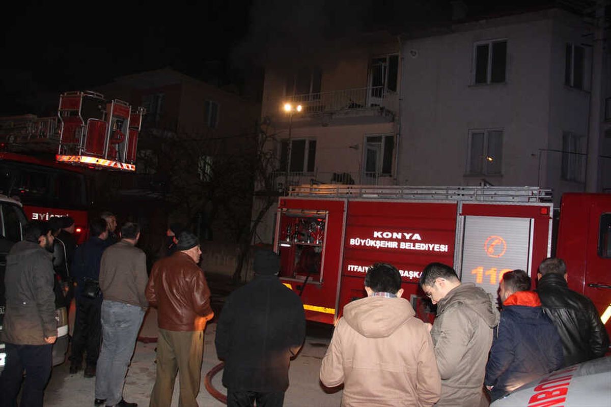 Konya'da Ev Yangını