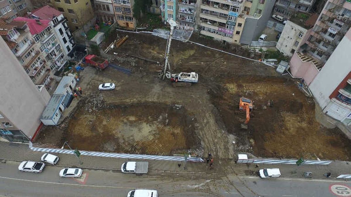 Trabzon'da Tam Otomatik Katlı Otoparkın Yapımına Başladı
