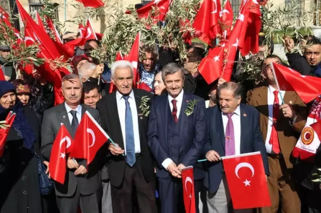 Afrin'deki Operasyona Şehit Ailelerinden Zeytin Dalı ile Destek Afrin'deki Operasyona Şehit Ailelerinden Zeytin Dalı ile Destek