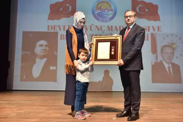 Mersin'de 'Devlet Övünç Madalyası ve Beratı' Töreni Yapıldı
