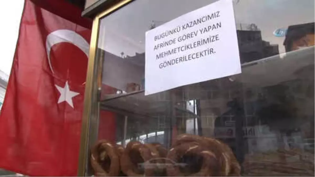 10 Yıllık Simitçi Bir Günlük Hasılatını Afrin'e Bağışladı