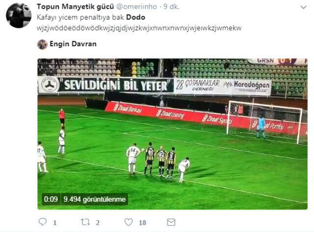 Giresunsporlu Dodo, Fenerbahçe Karşısında Yıllarca Unutulmayacak Bir Penaltı Kullandı