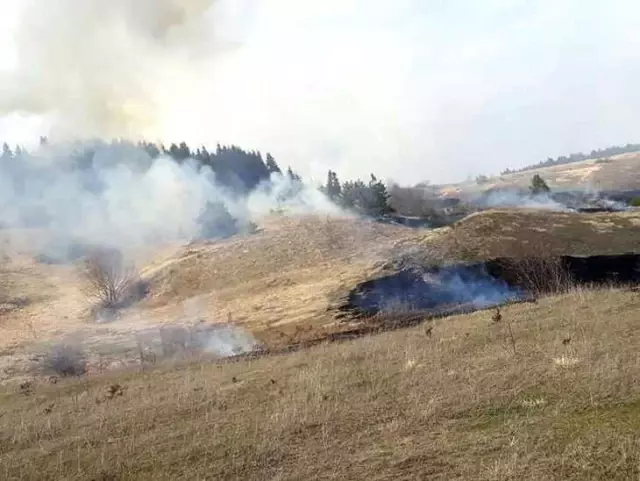 Erfelek'te Anız Yangını