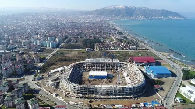 Yapımı Devam Eden Ordu Stadyumu Böyle Görüntülendi