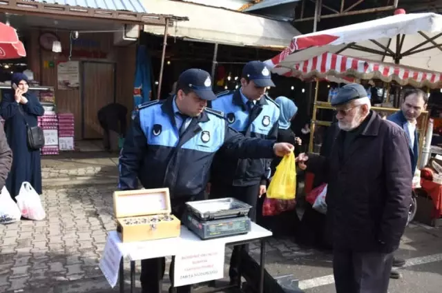 Düzce'de Zabıta Müdürlüğünden Terazi Denetimi