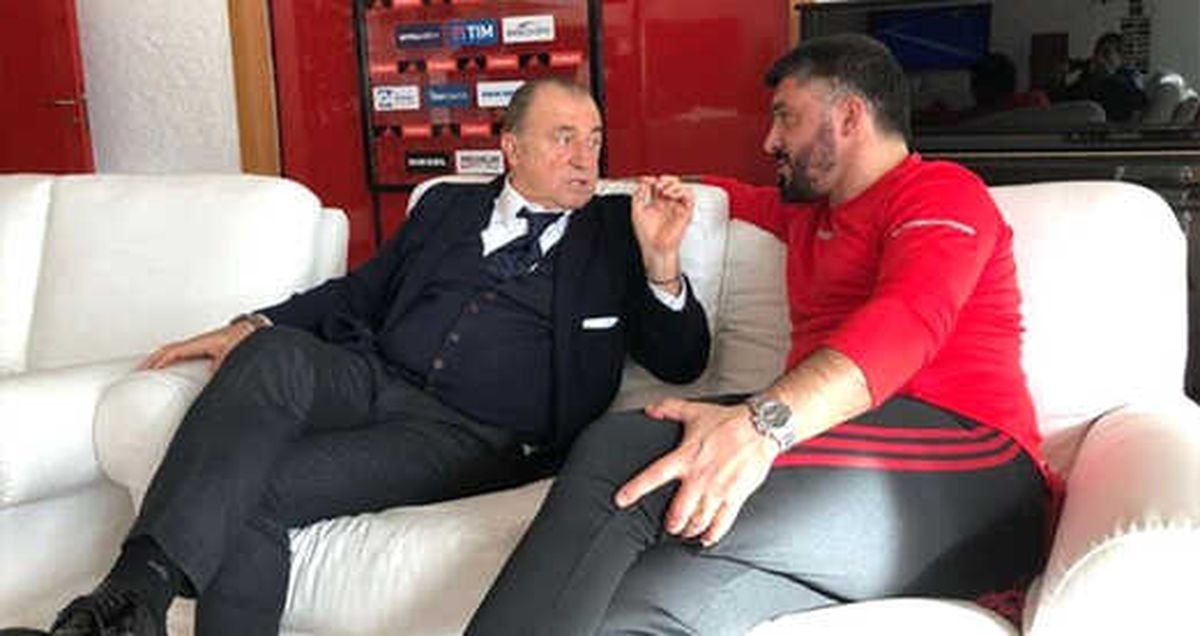Fatih Terim, İtalya'da Milan Teknik Direktörü Gattuso'yu Ziyaret Etti