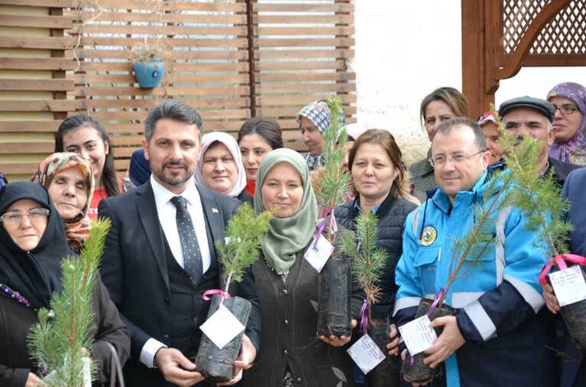 Kadınlar Günü'ne Özel Bin Adet Fidan Dağıtıldı