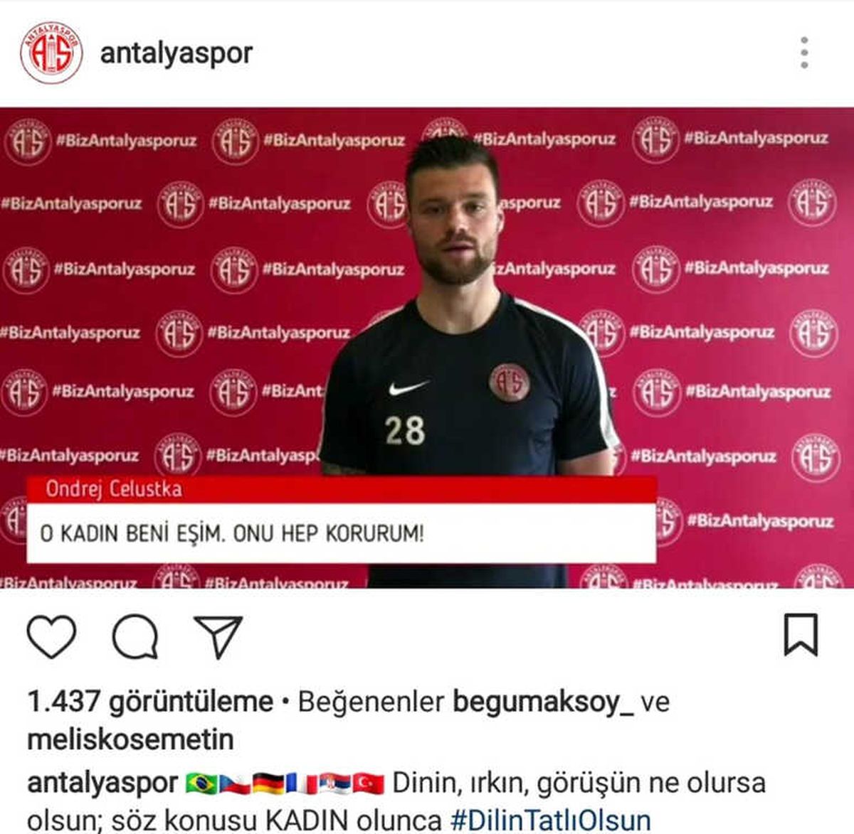 Antalyaspor'dan Kadınlar Günü'nde 7 Dilde Anlamlı Paylaşım