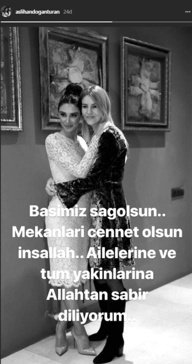 Aslıhan Doğan, Uçak Kazasında Ölen Yakın Arkadaşı İçin Mesaj Yayınladı