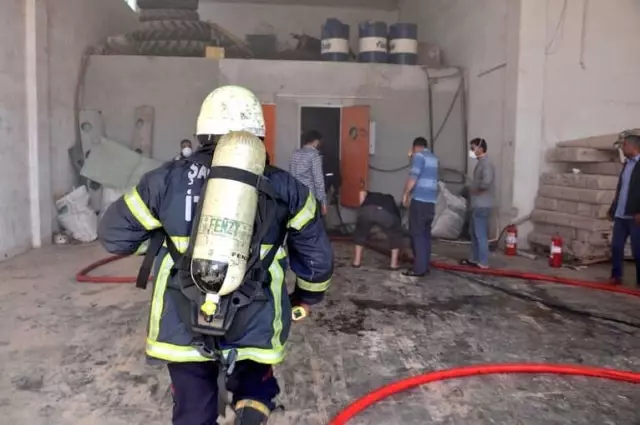 İplik Fabrikasında Çıkan Yangını İtfaiye Söndürdü