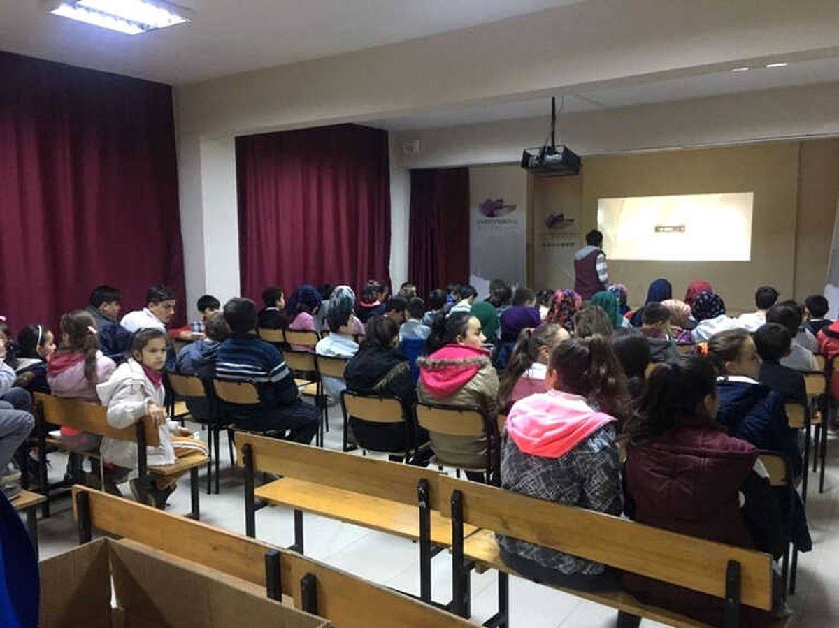 Safranbolu'da Öğrencilerin Sinema Keyfi