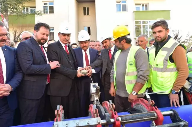 Göksun'da İçme Suyu Hattının Temeli Atıldı Göksun'da İçme Suyu Hattının Temeli Atıldı