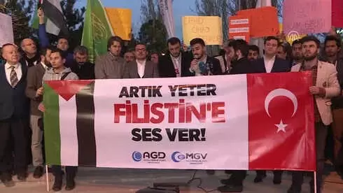 Başkentte Filistin Protestosu