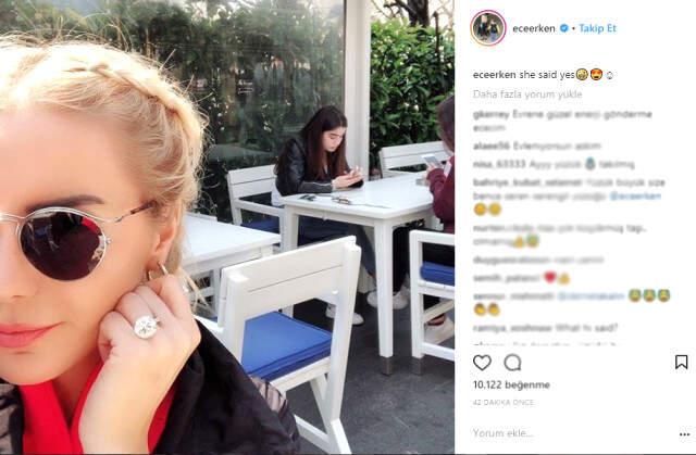 Ece Erken, Paylaştığı Tek Taş Yüzükle Kafaları Karıştırdı