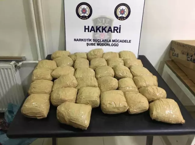 Yüksekova'da Uyuşturucu Operasyonu