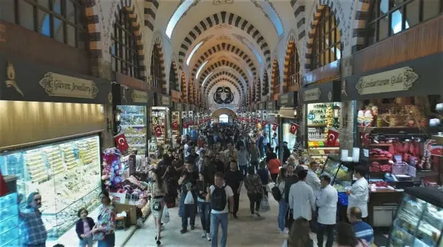 Restorasyonu Tamamlanan Mısır Çarşısı Havadan Görüntülendi Restorasyonu Tamamlanan Mısır Çarşısı Havadan Görüntülendi