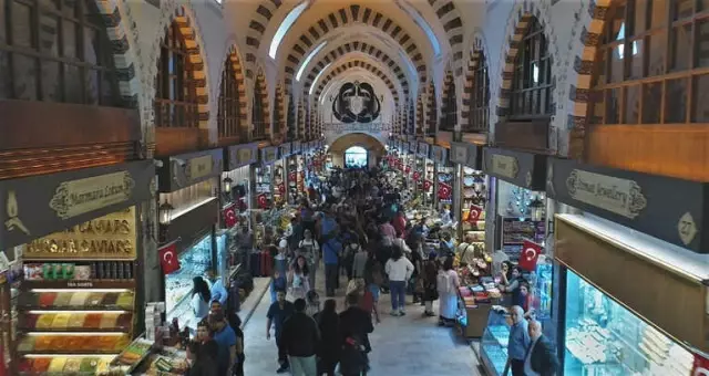 Restorasyonu Tamamlanan Mısır Çarşısı Havadan Görüntülendi Restorasyonu Tamamlanan Mısır Çarşısı Havadan Görüntülendi