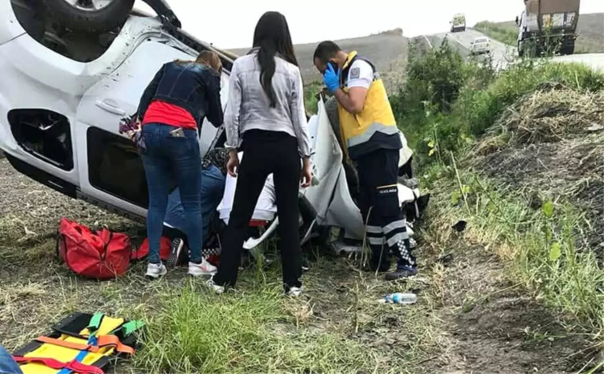Tekirdağ'da Otomobil Takla Attı: 1 Yaralı