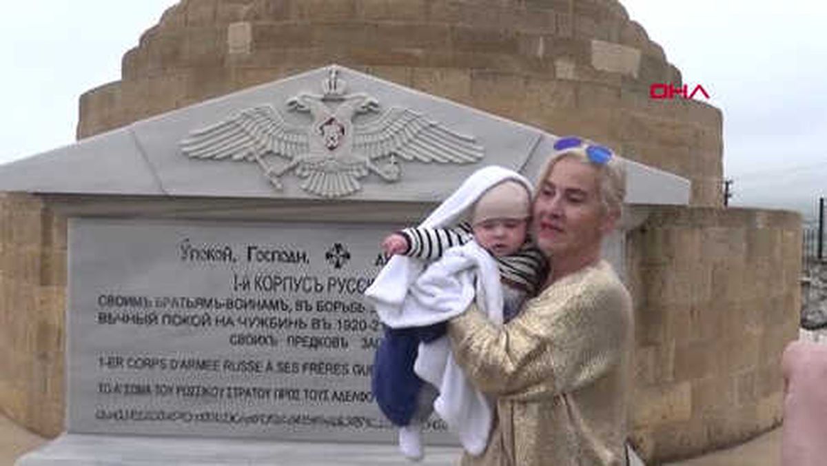 Çanakkale Gelibolu'daki Rus Anıtı'nda Anma Töreni Hd