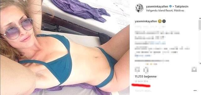 İki Yıl sonra Aynı Bikiniyi Giyip Poz Veren Yasemin Allen, Takipçilerinin Diline Düştü