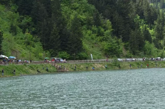 Uzungöl'de Balık Tutma Yarışması