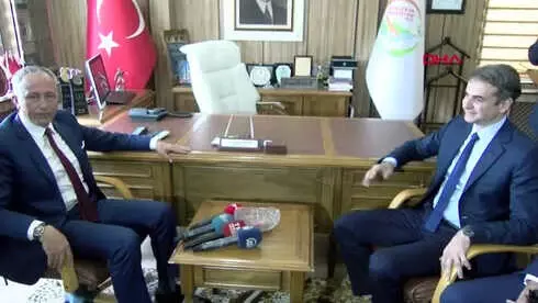 Çanakkale-Yunanistan Ana Muhalefet Lideri Mitsotakis, Gökçeada'da-Hd