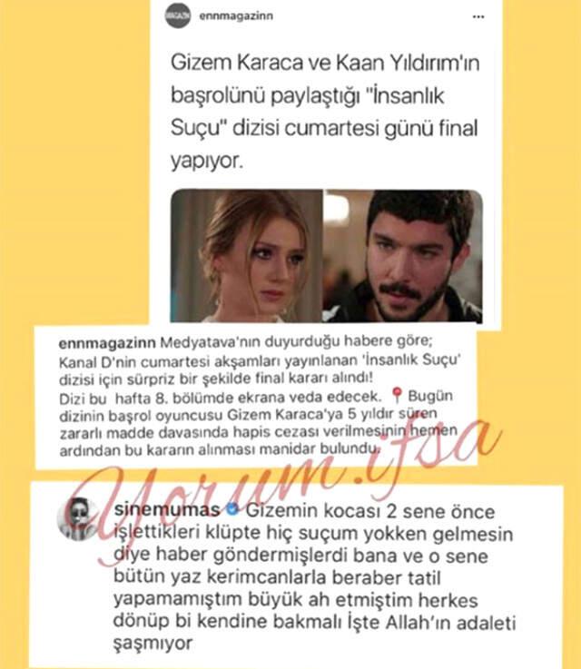 Sinem Umaş'tan Gizem Karaca'ya: Büyük Ah Etmiştim!