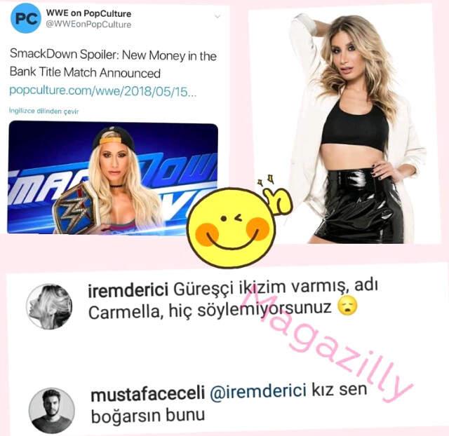 İrem Derici Kendisine İkizi Kadar Benzeyen Carmella'nın Fotoğrafını Paylaştı
