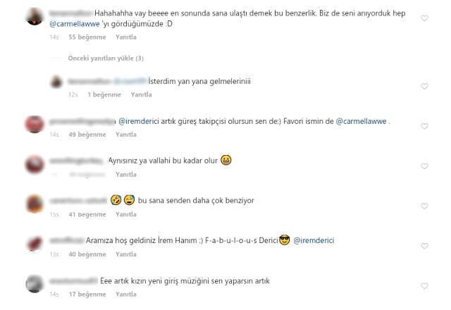 İrem Derici Kendisine İkizi Kadar Benzeyen Carmella'nın Fotoğrafını Paylaştı