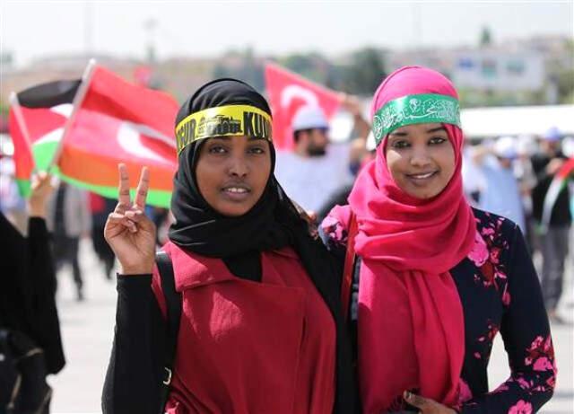Yüz binlerce Vatandaş Kudüs'e Destek Mitingine Akın Etti! İşte Dev Mitingden Çarpıcı Fotoğraflar