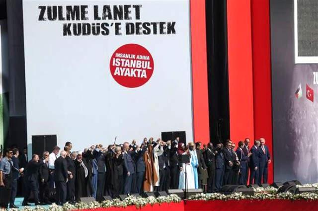 Yüz binlerce Vatandaş Kudüs'e Destek Mitingine Akın Etti! İşte Dev Mitingden Çarpıcı Fotoğraflar