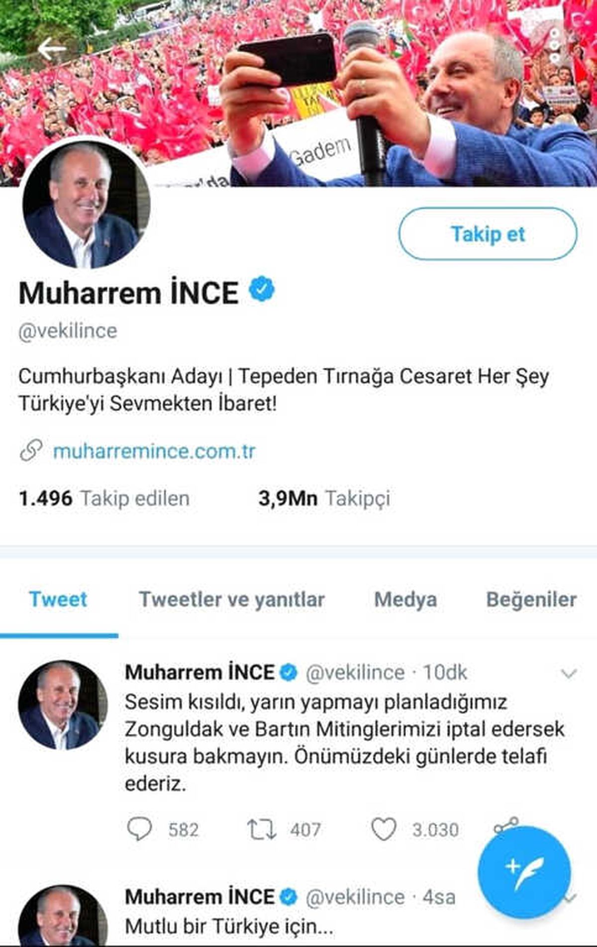 Muharrem İnce'den Bartın ve Zonguldak Mitingi Açıklaması