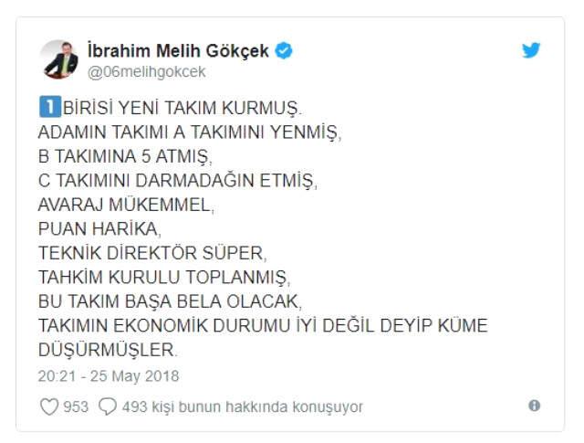 Melih Gökçek twitter'da isyan etti: Kesin bi pu...k var, yalan mı?