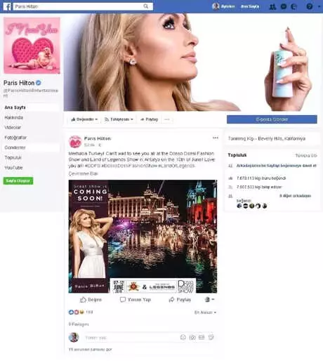 Paris Hilton'dan 'Merhaba Türkiye' Mesajı Paris Hilton'dan 'Merhaba Türkiye' Mesajı