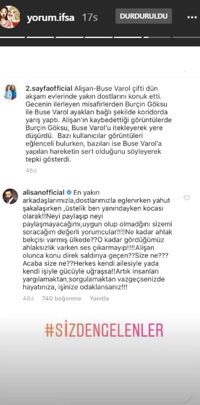 Alişan, Eşi Buse Varol'u Eleştirenlere Ateş Püskürdü