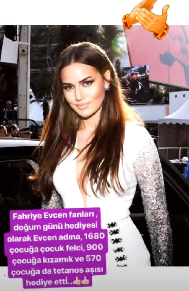 Fahriye Evcen'in Hayranları, Doğum Hediyesi Olarak 3 Bin Çocuğa Aşı Hediye Etti