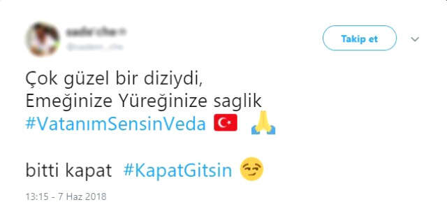 Vatanım Sensin Dizisinin Final Bölümü İzleyicileri Gözyaşlarına Boğdu