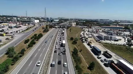 Havadan Fotoğraflarla) Trafikte Bayram Yoğunluğu